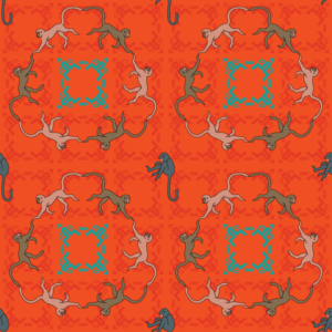 Repeat pattern for print on scarves | Illustration Design by Sergio Coelho