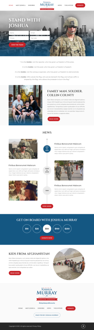 Joshua Murray for Accountable & Transparent Collin County | Web Design by Starlyn DS