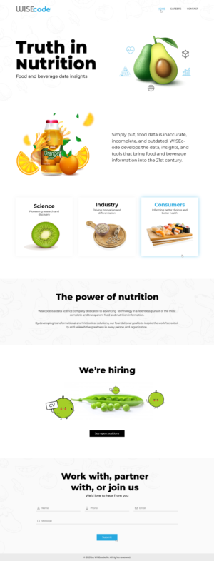 Nutrition data company website needs a new look | Web Design by Ved Web Services