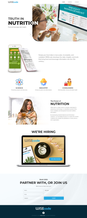 Nutrition data company website needs a new look | Web-Design von sai.designer87