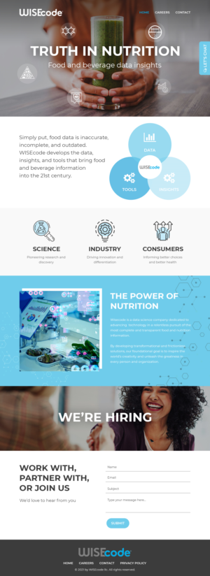 Nutrition data company website needs a new look | Web-Design von Starlyn DS