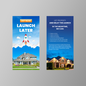 List Now, Launch Later - DL Flyer front & back | Grafik-Design von ecorokerz