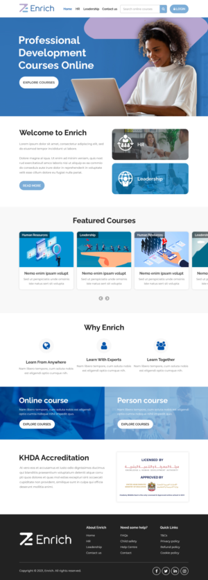 Enrich - Professional development courses online | Web-Design von Starlyn DS