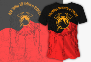 Nk'Mip Wildfire T-Shirt | T-shirt Design by Graphic Storm