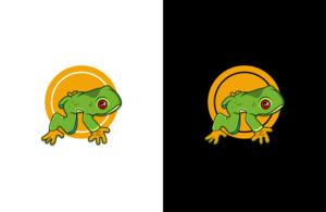 Nothing in the logo itself. But name is greedy frog. | Logo Design by sushsharma99