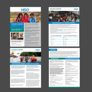 Flyer: helping to close the Global Digital Divide- N50 project.  | Flyer Design by aspiremedia