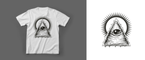 Hamsa Evil Eye and Pyramid T-shirt | T-shirt Design by lnb...