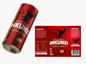 Energy Drink label Inkunzi | Label Design by Riyad