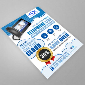 4X-Tech VoIP COMMERCIAL PHONE FLYER | Flyer Design by TuktukiShree