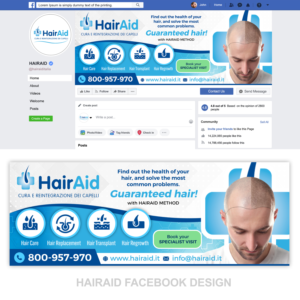 HAIRAID FACEBOOK DESIGN | Facebook-Design von SAI DESIGNS