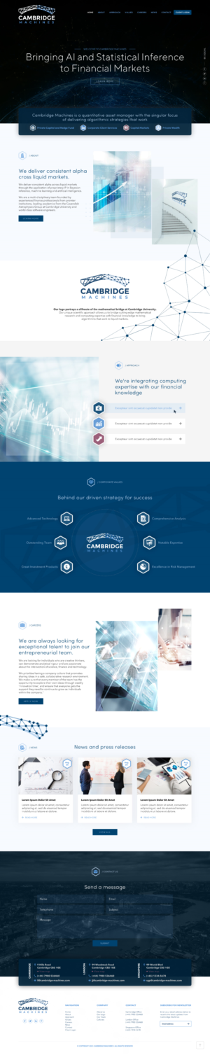 Website design for Cambridge based systematic hedge fund | Web-Design von -Marc-