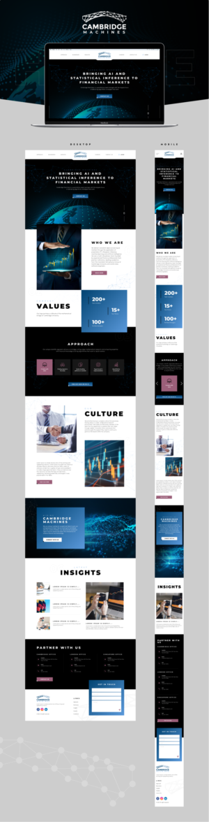 Website design for Cambridge based systematic hedge fund | Web-Design von Hazan Shaw