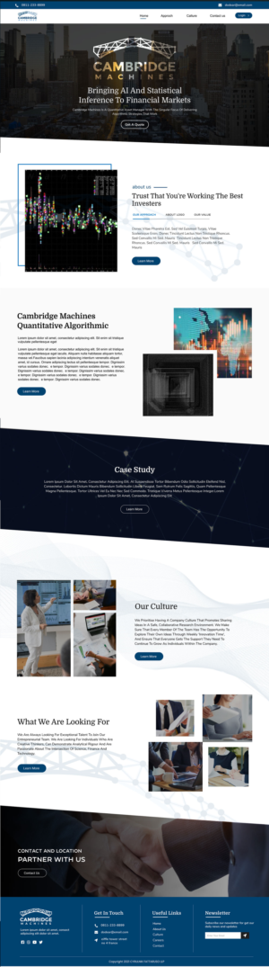 Website design for Cambridge based systematic hedge fund | Web-Design von Adeel Rahman