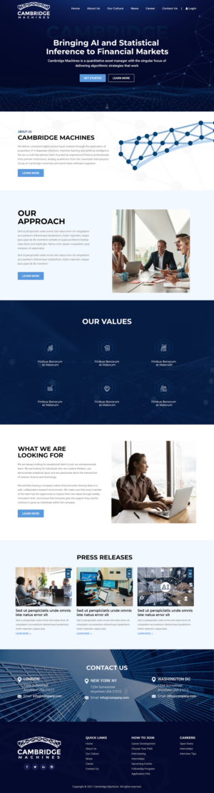 Website design for Cambridge based systematic hedge fund | Web-Design von Titan Eagle