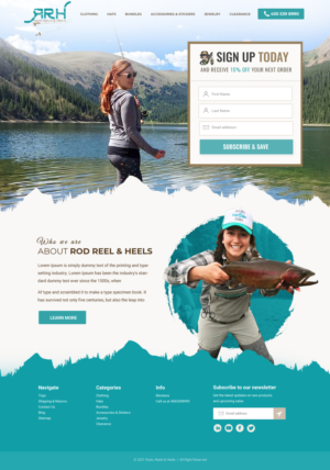 [AMAZING DESIGN NEEDED] Women's Fishing  Squeeze Page | Web-Design von Blue Sparrow