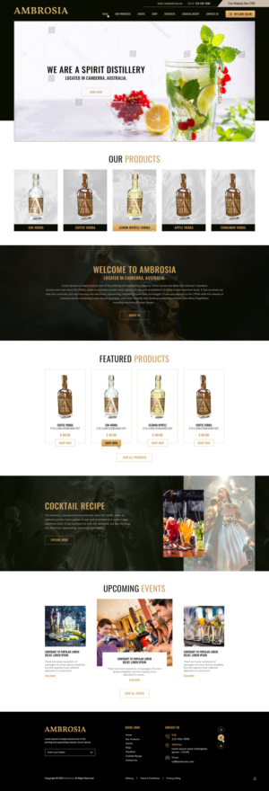 Spirit Distillery needs website design for ambrosiadistillery.com | Web Design by Ved Web Services