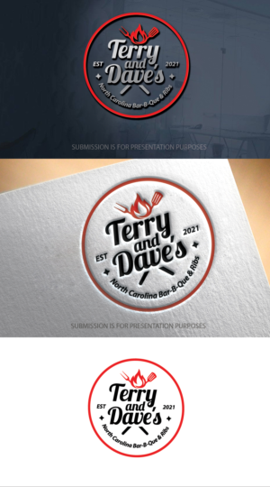 Terry's and Dave's North Carolina Bar-B-Que & Ribs | Logo Design by graphicevolution