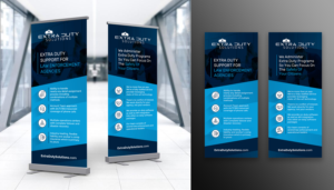 Law Enforcement Services Leader Seeking Graphic Design for 2 Roll Up Banners | Trade Show Booth Design by ecorokerz