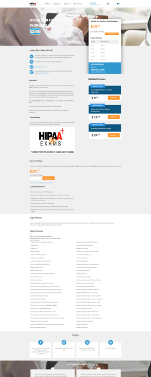 Web Design by WebPixel for HIPAA Exams | Design #27272763