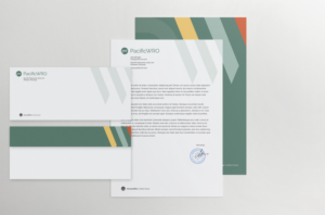 LETTERHEAD & ENVELOPE: eye-catching stationary design for our custom office furniture business | Stationery Design by HYPdesign