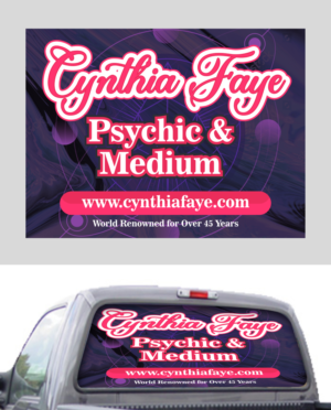 REAL PSYCHIC rear window decal. Mystical, light, positive, spiritual coach vibes | Schilder-Design von ecorokerz