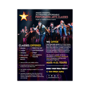 a4 size poster for theatre school | Flyer Design by ZeneFashions