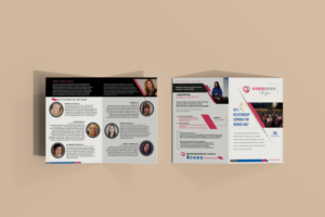 INTERNATIONAL SPEAKING BUSINESS FOR WOMEN NEEDS A BROCHURE DESIGN | Flyer Design by Sarina.dsg