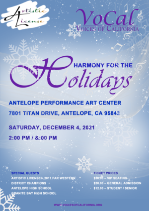 Harmony For The Holidays / Voices of California / Flyer and Post Card Needed | Flyer Design by AnneWanjiku