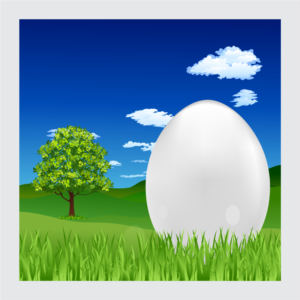 Egg and landscape illustration | Illustration Design by Petter Goms