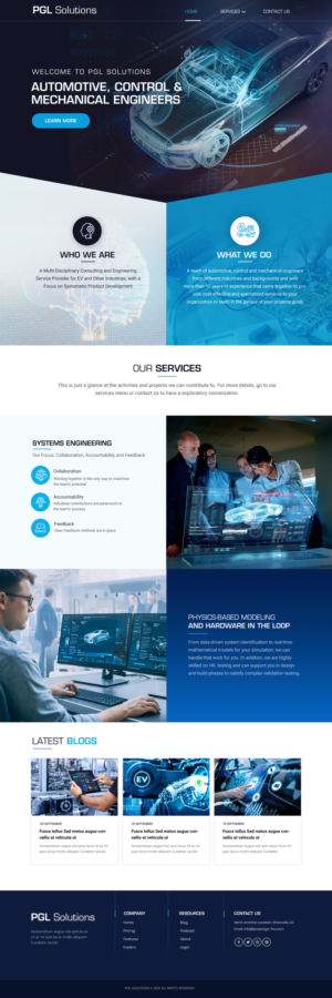 Site Update/Merger: PGL Solutions | Web-Design von Blue Sparrow