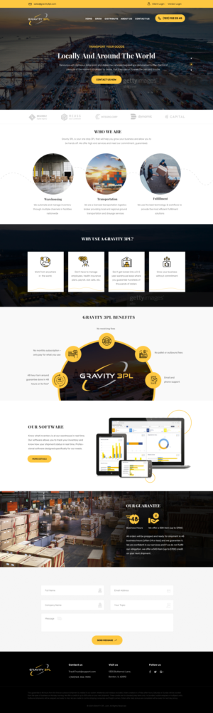Website for our 3rd party logistics warehouse company | Web Design by WebPixel