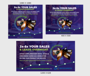 Facebook Ads Creative In 3 Different Sizes For Marketing Agency | Facebook Design by ecorokerz