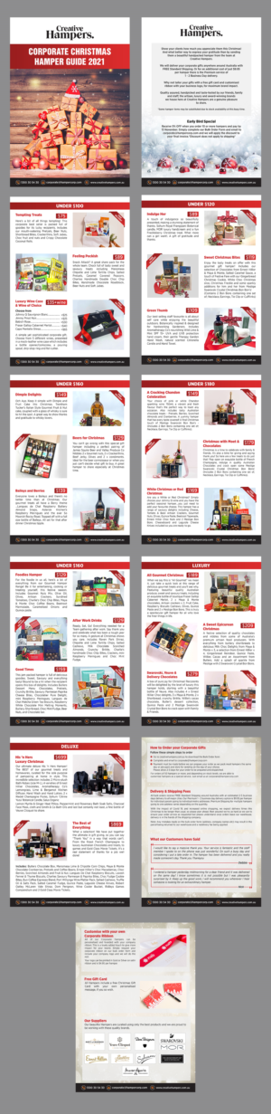 Corporate Christmas Hamper Guide 2021 | Brochure Design by GraphicsGuru