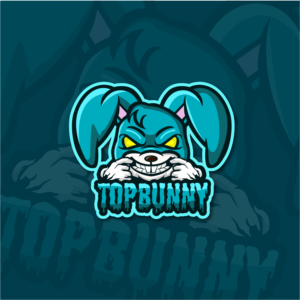 TOP BUNNY - written similar to the santa cruz picture example | Logo Design by Rockzzila