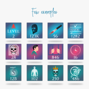 Game Achievements Icons | Graphic Design by design.bb