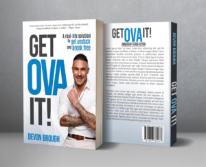 Exciting Personal Development Book Cover: GET OVA IT! | Book Cover Design by Aesthetica Society