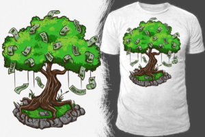 Money trees T-shirt design | T-shirt Design by Falih A