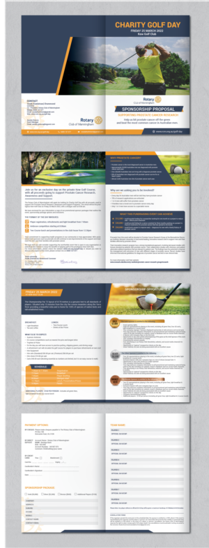 Sponsorship and registration document for Charity Golf Day 2022 | Brochure Design by alex989