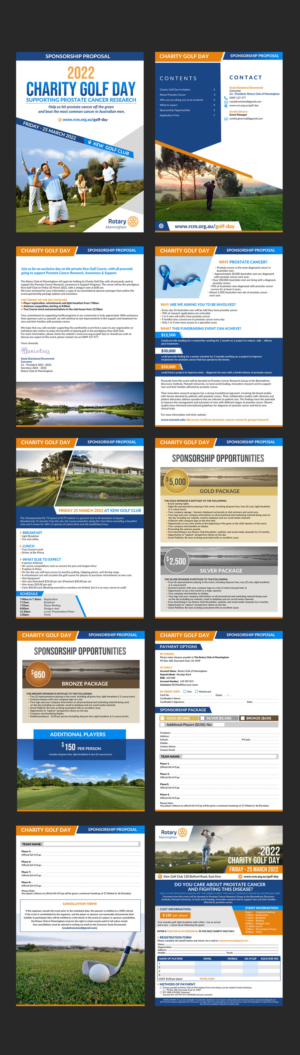 Sponsorship and registration document for Charity Golf Day 2022 | Brochure Design by DA.