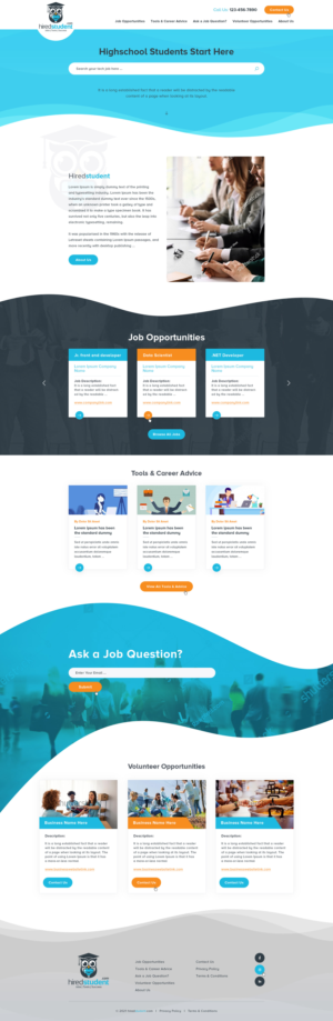 Job site for hiredstudent.com | Web-Design von Ved Web Services