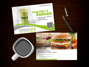 Postcard Design by nng for DEDICATE Healthy Kitchen | Design #27359591