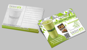 FREE Smoothie or Juice Giveaway for Healthy Restaurant | Postcard Design by Petter Goms