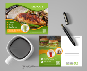 Postcard Design by Zhor Signatures for DEDICATE Healthy Kitchen | Design #27355994