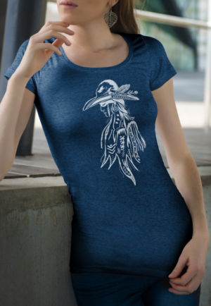 Hippie Cowgirl Graphic Tee for women's western wear | T-shirt Design by Kero