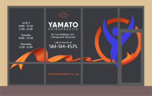 Window Graphics for Chiropractic office | Graphic Design by Maestroto