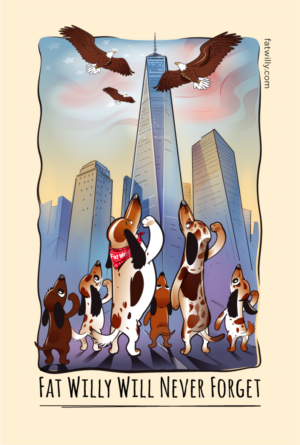 Fat Willy Will Never Forget - New World Trade Center | T-shirt Design by Suprakash 3