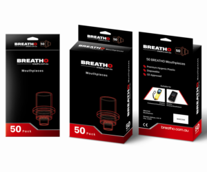 50 Breatho Mouthpieces box design for breathalyser device | Grafik-Design von Emmi