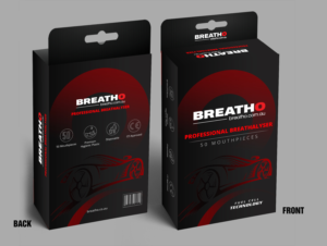 50 Breatho Mouthpieces box design for breathalyser device | Grafik-Design von rug