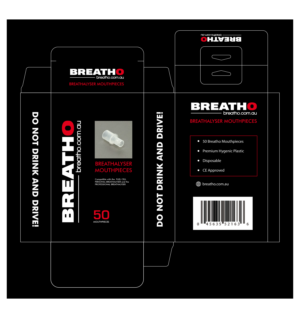 50 Breatho Mouthpieces box design for breathalyser device | Grafik-Design von Javelin Studio