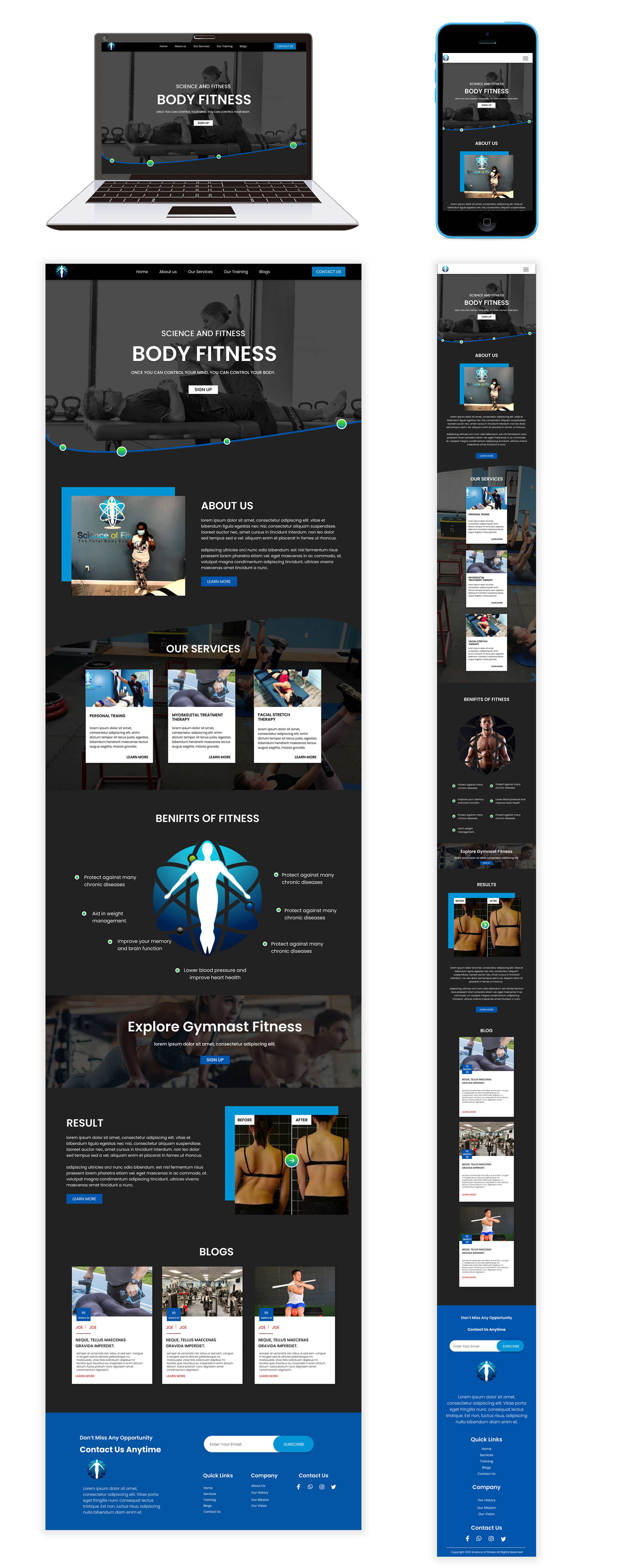 Web Design by Adeel Rahman for Science of fitness, Inc. | Design #27405350